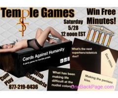 Temple Games win a free call!