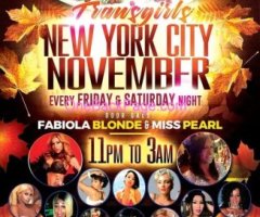 Legendary Sandy Michelle Bartends TransGirlsNYC Fri-Sat- NOVEMBER