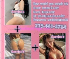 Which horny pussy and amazing service? Or take them all? 213-461-3784