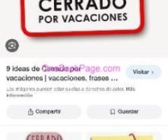 cerrado por vacaciones - close for holidays