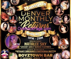 TRANSGIRLS DENVER MONTHLY PREMIERE MON DEC13 9PM-2AM