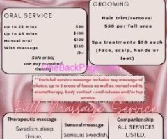 24/7 Oral, Grooming + Massage Service ?