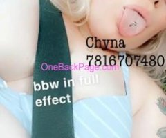 Pretty blonde bbw available for cam fun now! Find me on ig?