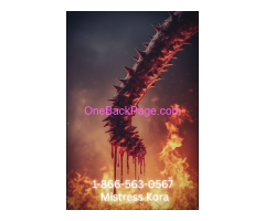 Blasphemy at it's finest with Mistress Kora 1-866-568-0567